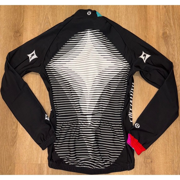 NWOT Women's Lululemon Specialized Cycling Wind Jacket - Size 6 - Black/White - Picture 9 of 11